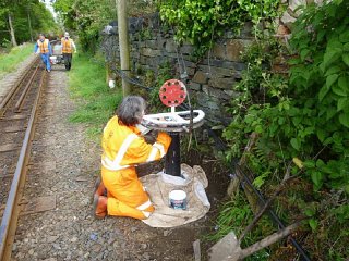 Painting the down capstan