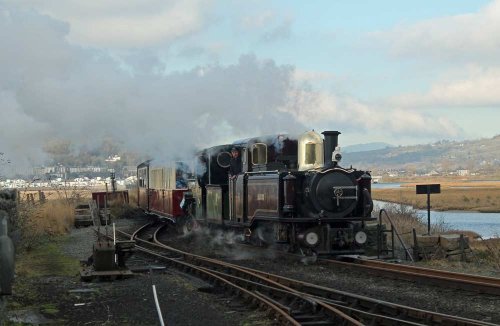 The up train passing Boston Lodge