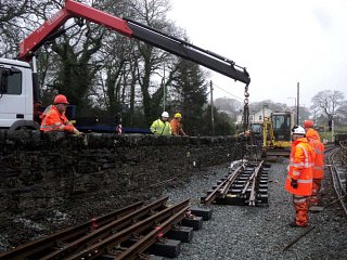 The new point lifted into place 9 January