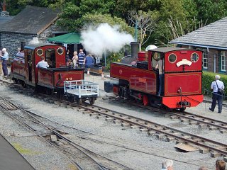 Prince and Russell on two foot gauge temporary track