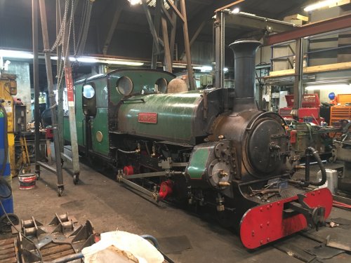 In the New Erecting Shop with boiler and saddle tank refitted